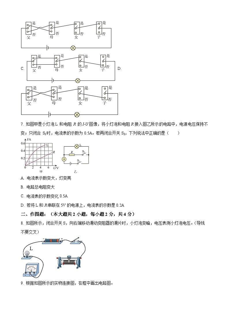 精品解析：广东省深圳市福田区莲花中学北校区2024~2025学年九年级上学期期中物理试题（原卷版）第3页