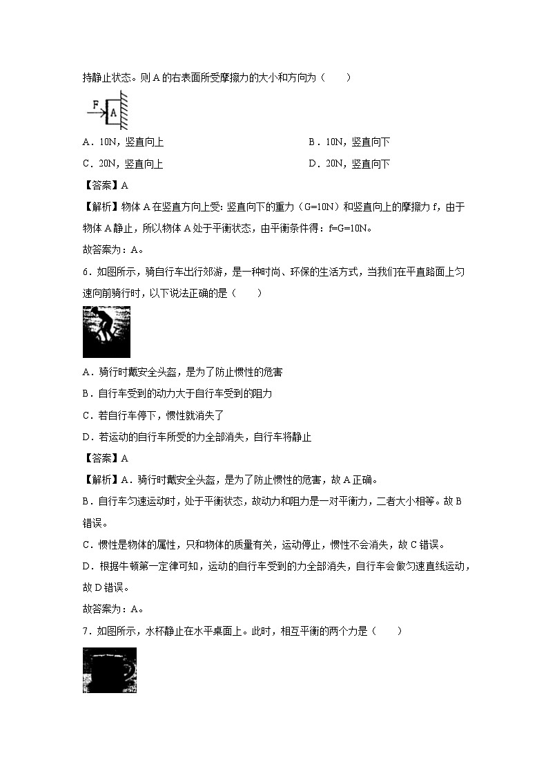 广西梧州市2023-2024学年八年级下学期物理期中物理试卷第3页