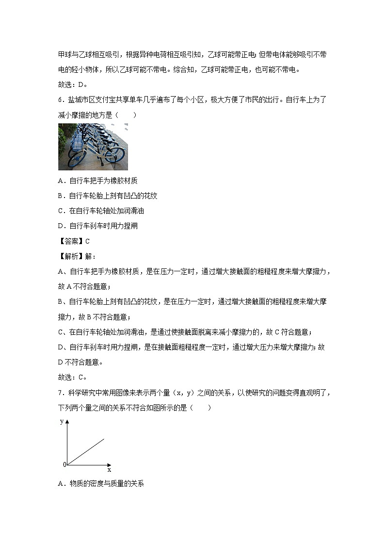 江苏省宿迁市沭阳县2023-2024学年八年级下学期4月期中物理试卷第3页