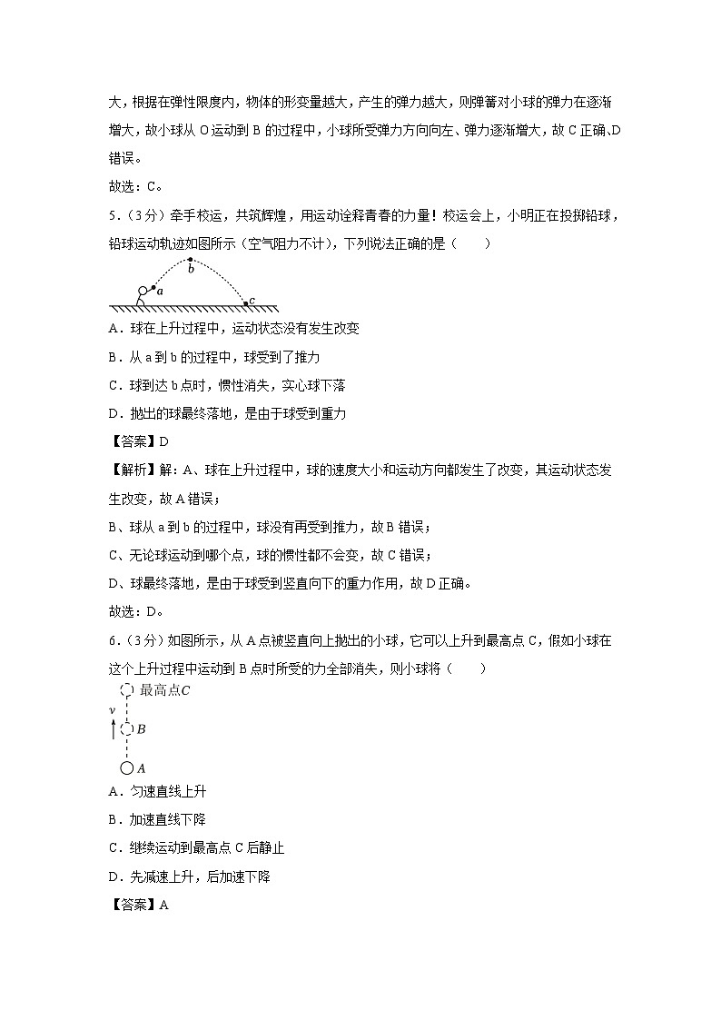 广东省广州增城区2023-2024学年八年级下学期期中物理试卷第3页