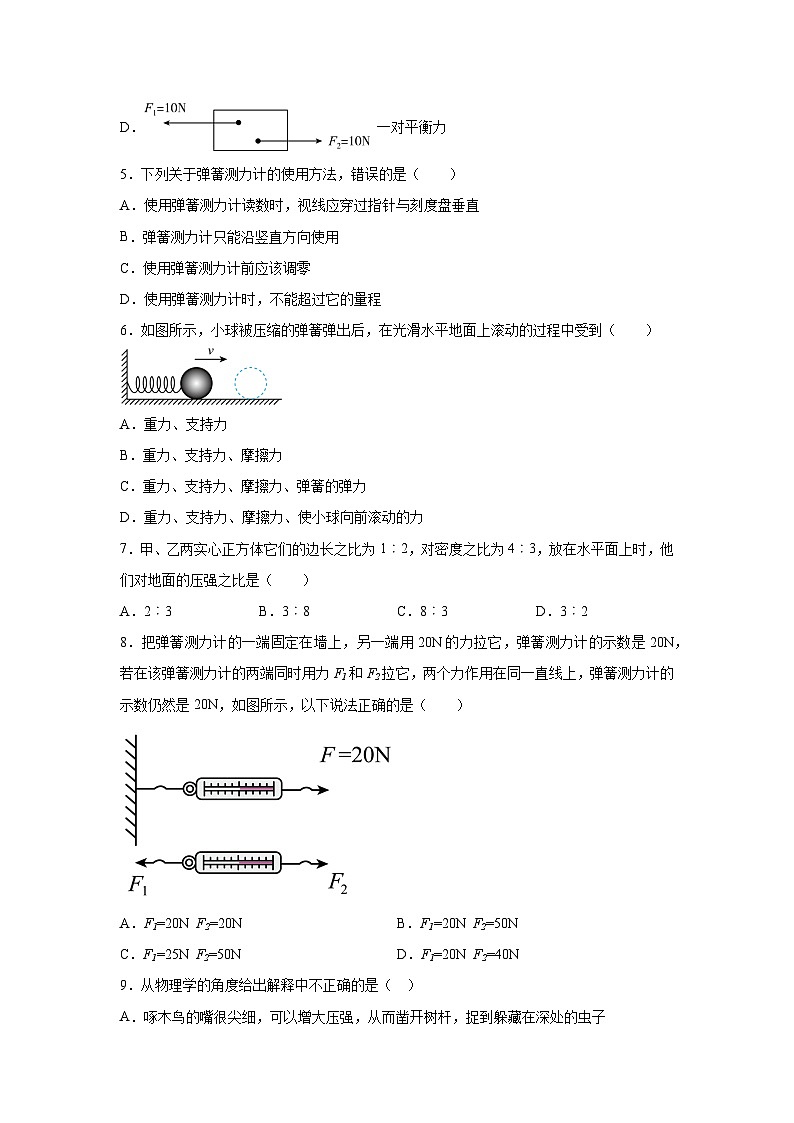 山东青岛经济技术开发区2023-2024学年八年级下学期4月月考物理（含解析）物理试卷第2页