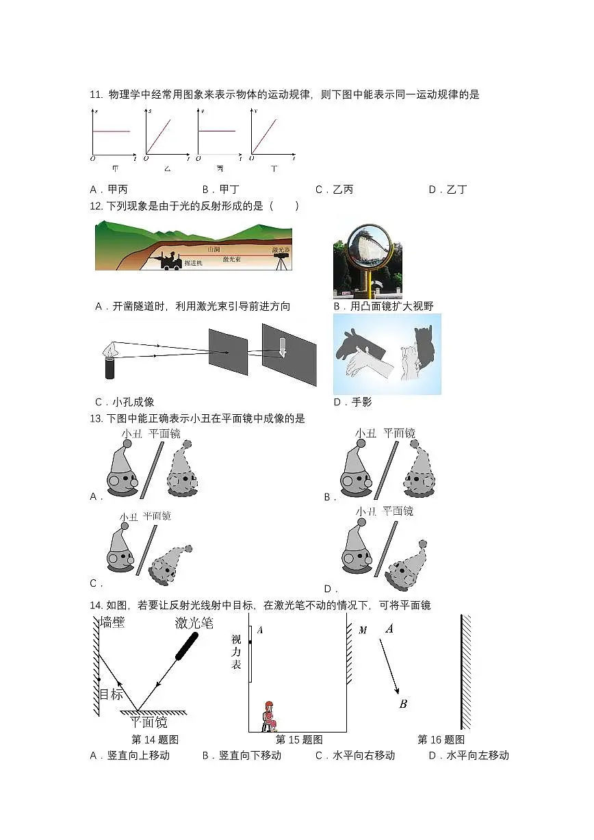 邓州市2020-2021八年级上学期物理期中试卷第2页