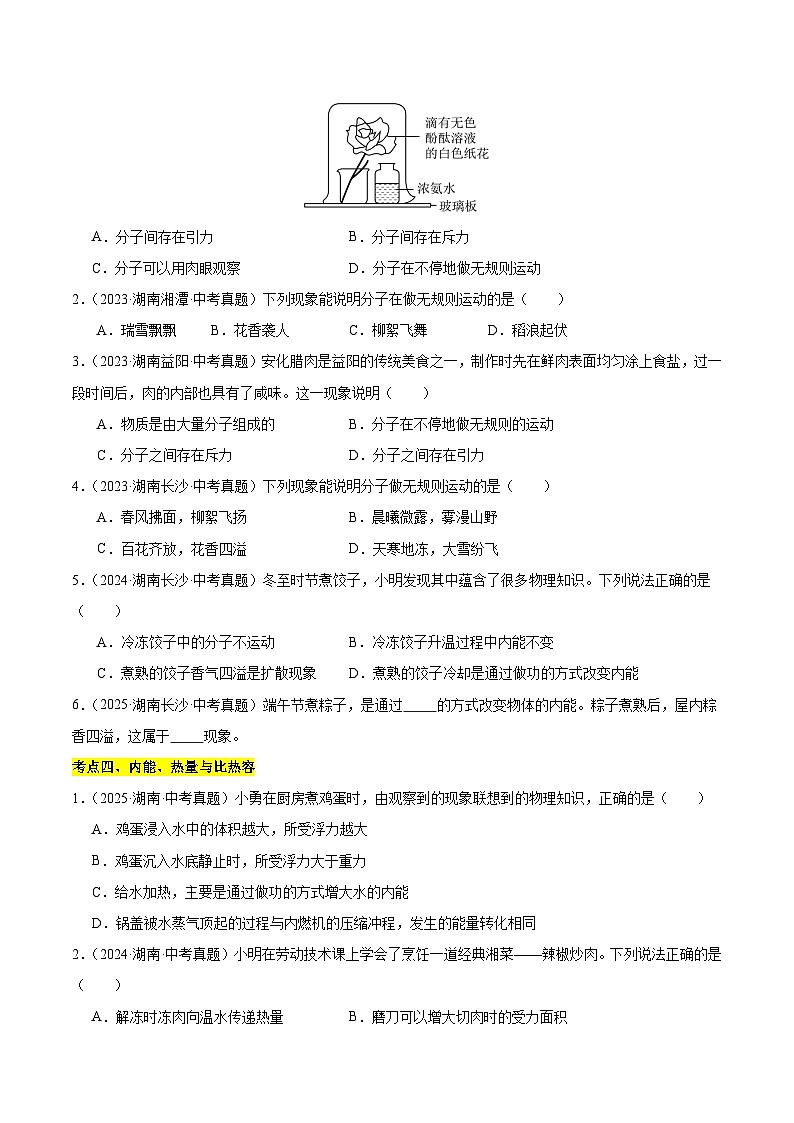 专题03 热学（湖南专用）（原卷版）第3页