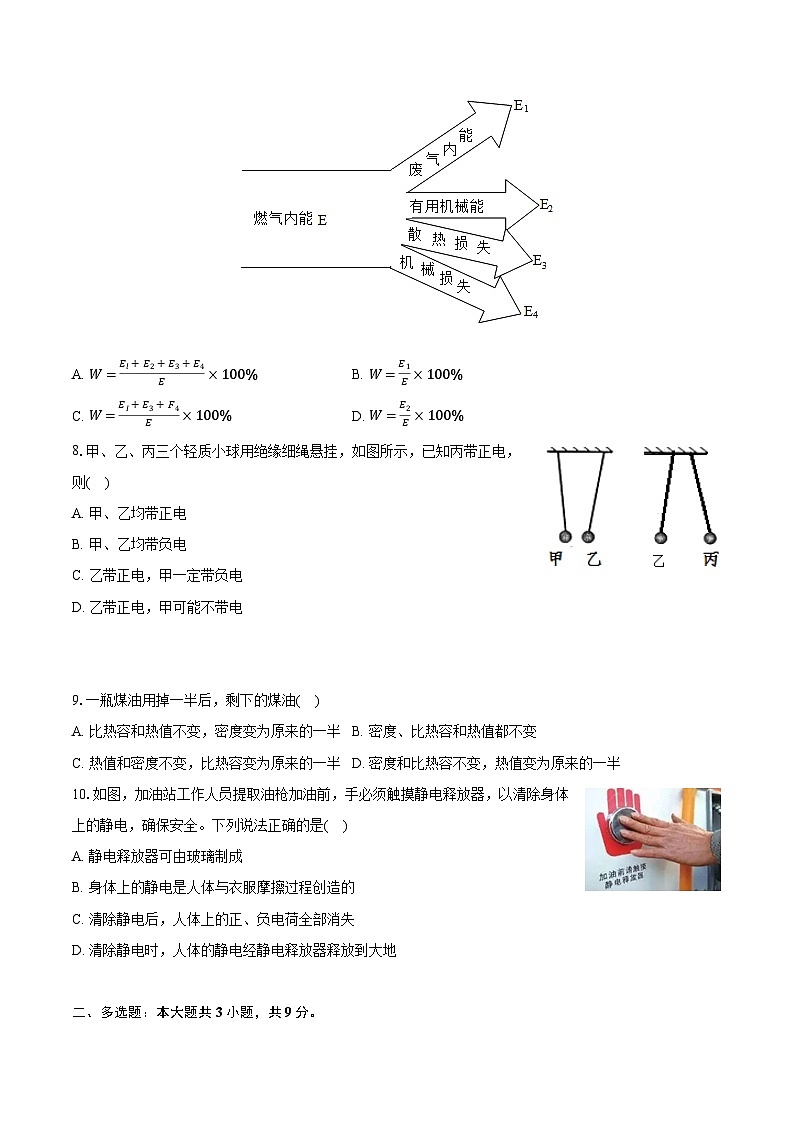 天津市第五十四中学2025-2026学年九年级上学期第一次月考物理试卷+-第3页