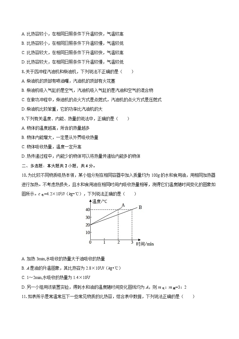 2025-2026学年河南省郑州市创新实验学校九年级（上）第一次月考物理试卷-自定义类型第3页