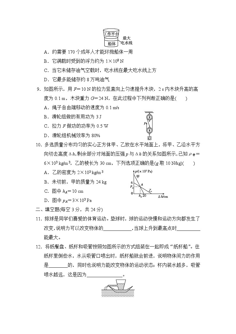 人教版（2024）八年级物理下册 期末能力检测卷（试卷含答案）第3页