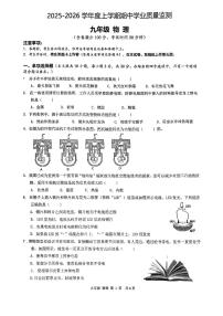 广西南宁市武鸣区2025-2026学年九年级上学期期中考试物理试卷