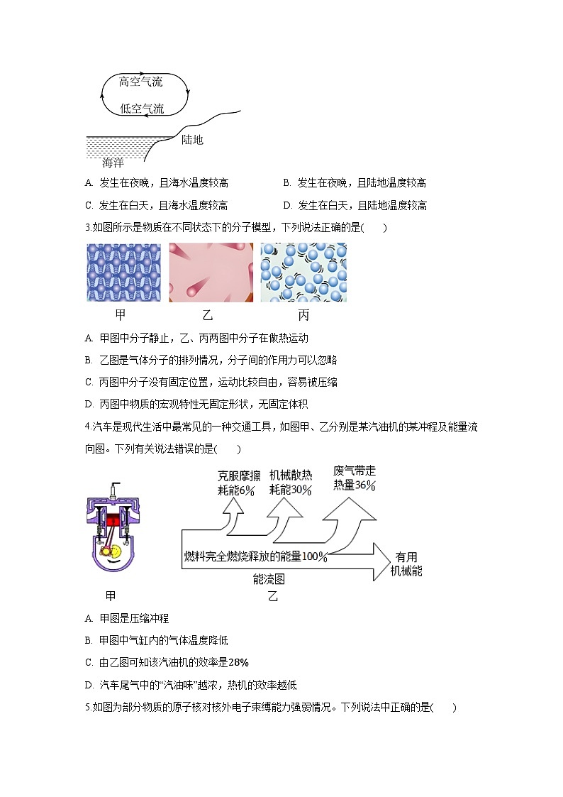 2025~2026学年广东省广州市番禺区九年级（上）期中模拟练习卷物理试题第2页