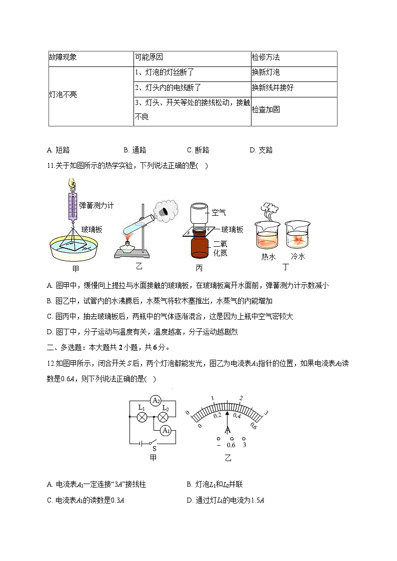 天津市静海模范中学2025_2026学年九年级上册月考物理试题（10月）【附答案】第3页