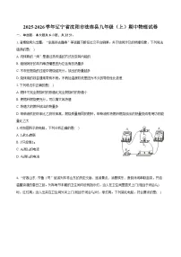 2025-2026学年辽宁省沈阳市法库县九年级（上）期中物理试卷
