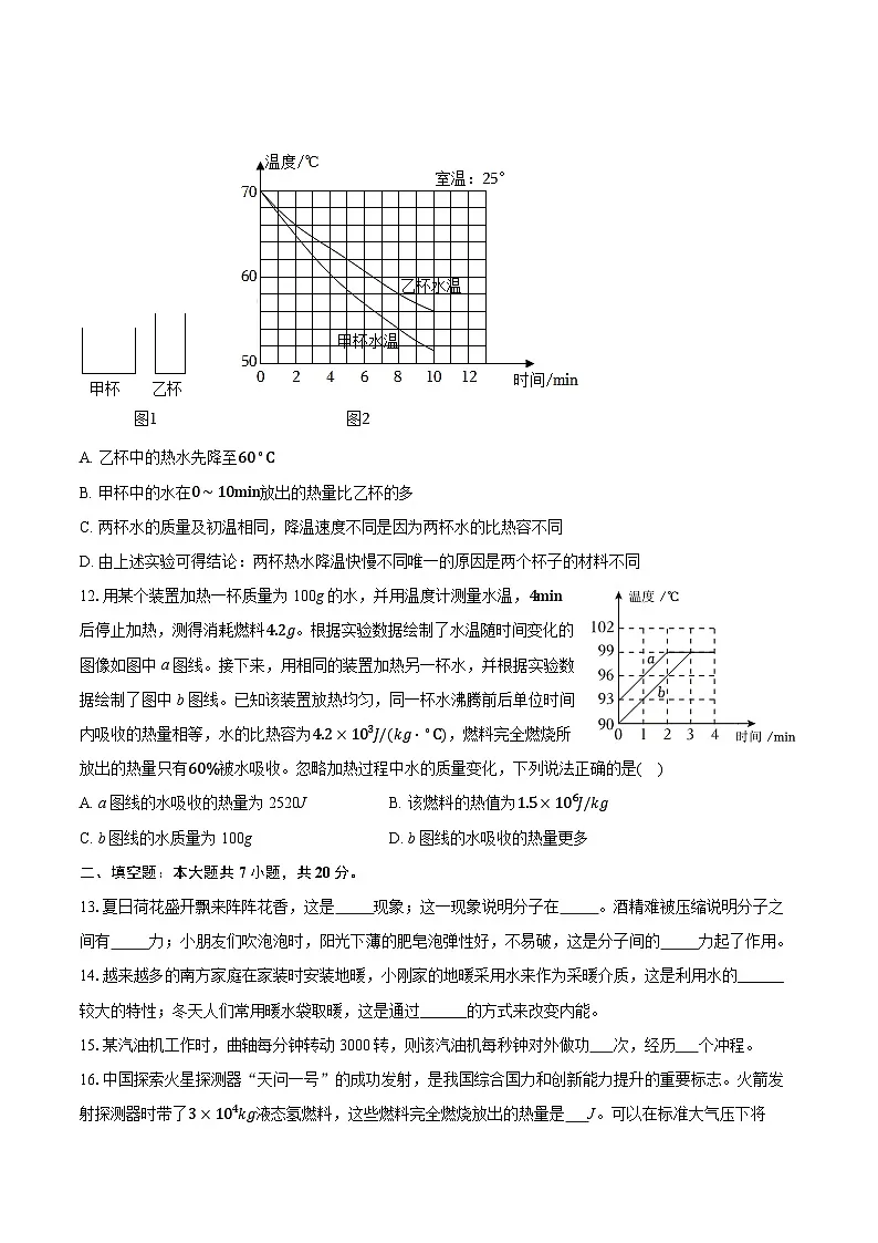 2025-2026学年山东省德州市宁津县育新中学九年级（上）月考物理试卷（10月份）第3页