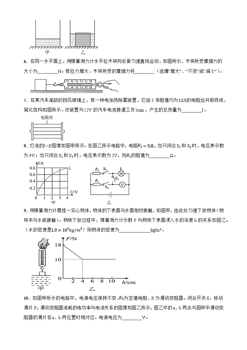 2025年安徽省物理中考模拟练习卷01-A4第2页