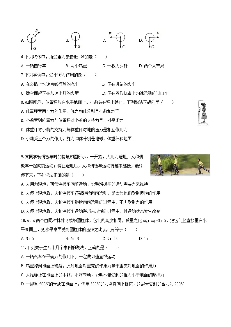 2024-2025学年北京市西城区三帆中学八年级（下）期中物理试卷-自定义类型第2页