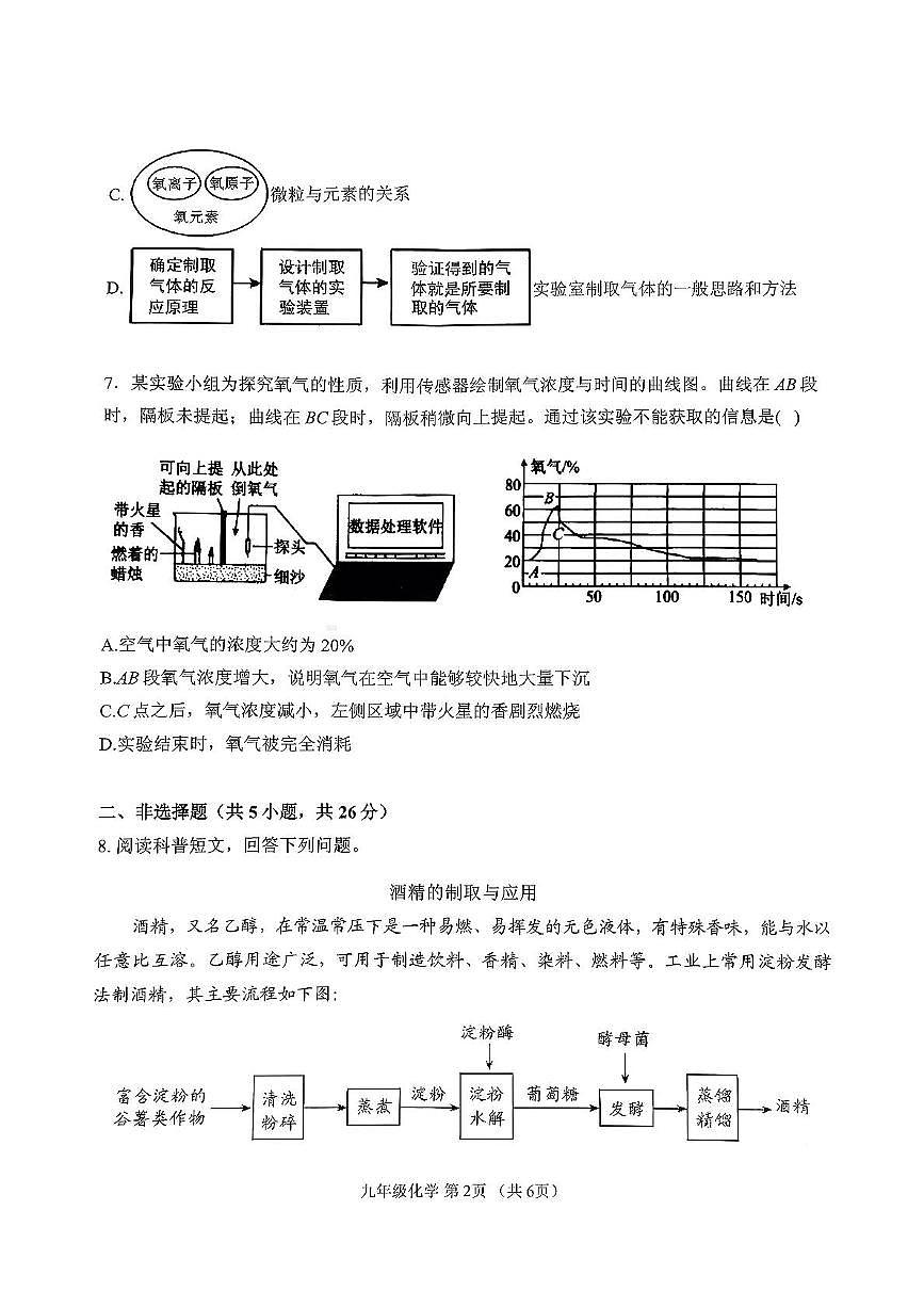 内蒙呼和浩特市回民区学校2025-2026学年上学期九年级期中物理化学试题第2页