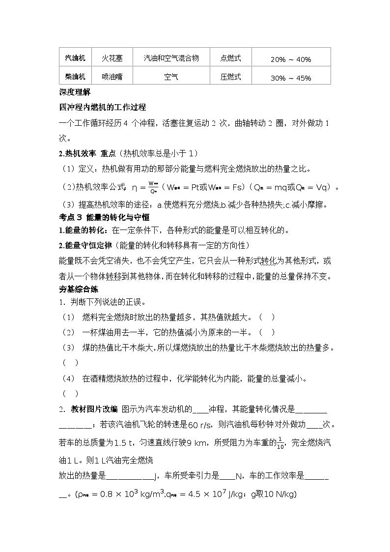 第6讲 内能的利用 练习 2026年中考物理一轮复习（山东）第2页