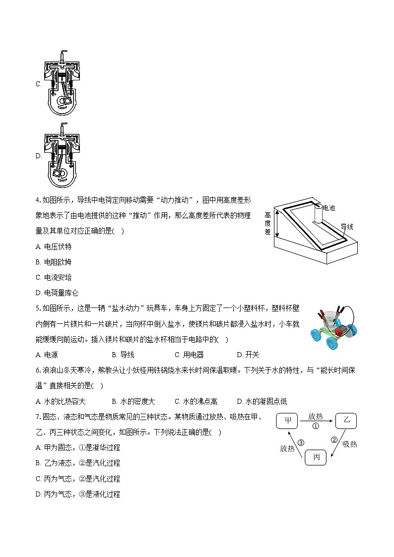 2025-2026学年山东省济南市历下区九年级（上）期中物理试卷第2页