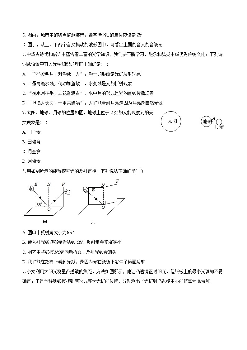 2025-2026学年江苏省无锡市锡东片区八年级（上）期中物理试卷第2页