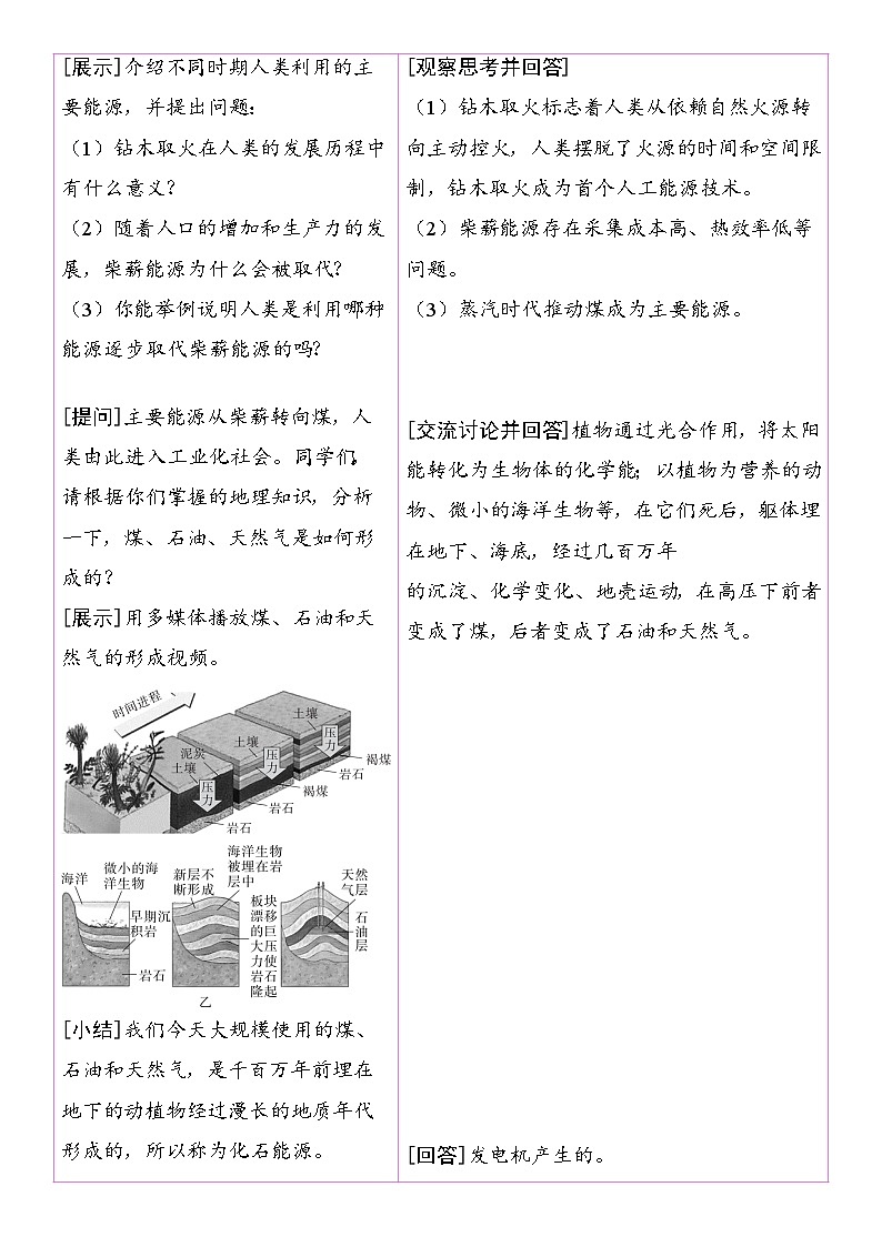 22.1能源利用的现状和面临的挑战  教学设计 2025-2026学年物理九年级全一册 人教版第2页