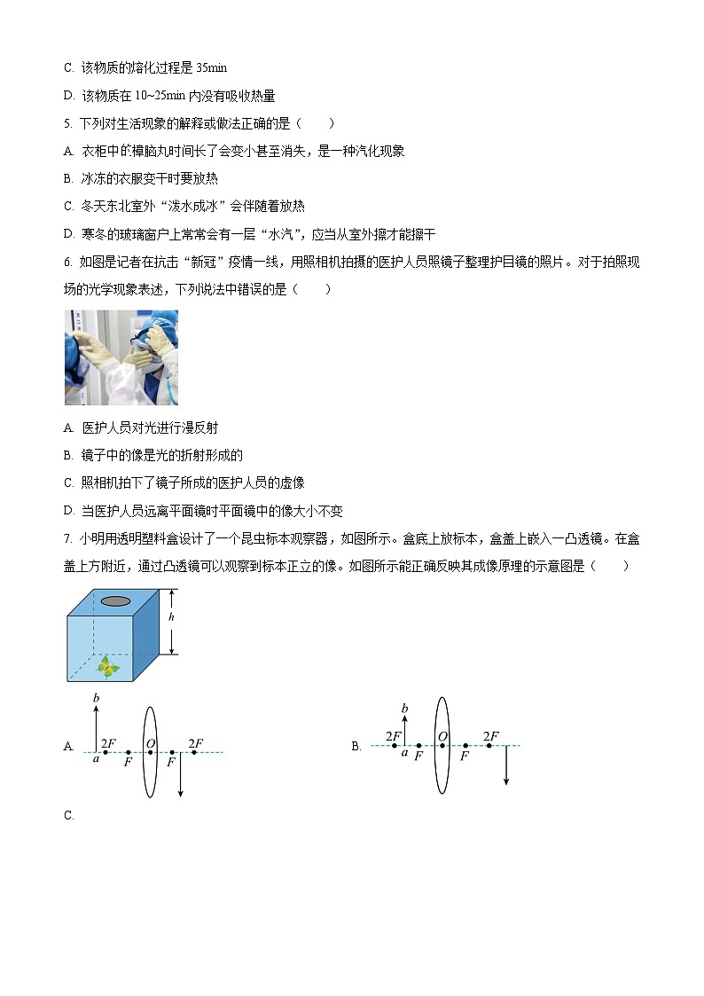 精品解析：山东省烟台市芝罘区2022-2023学年八年级上学期期末物理试题（五四学制）（原卷版）第2页