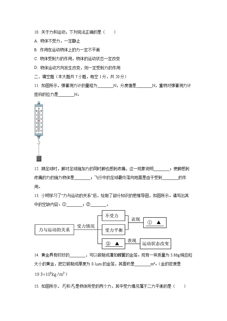 江苏省连云港海州区2024-2025学年八年级下学期期中学业质量调研物理物理试卷（学生版）第3页