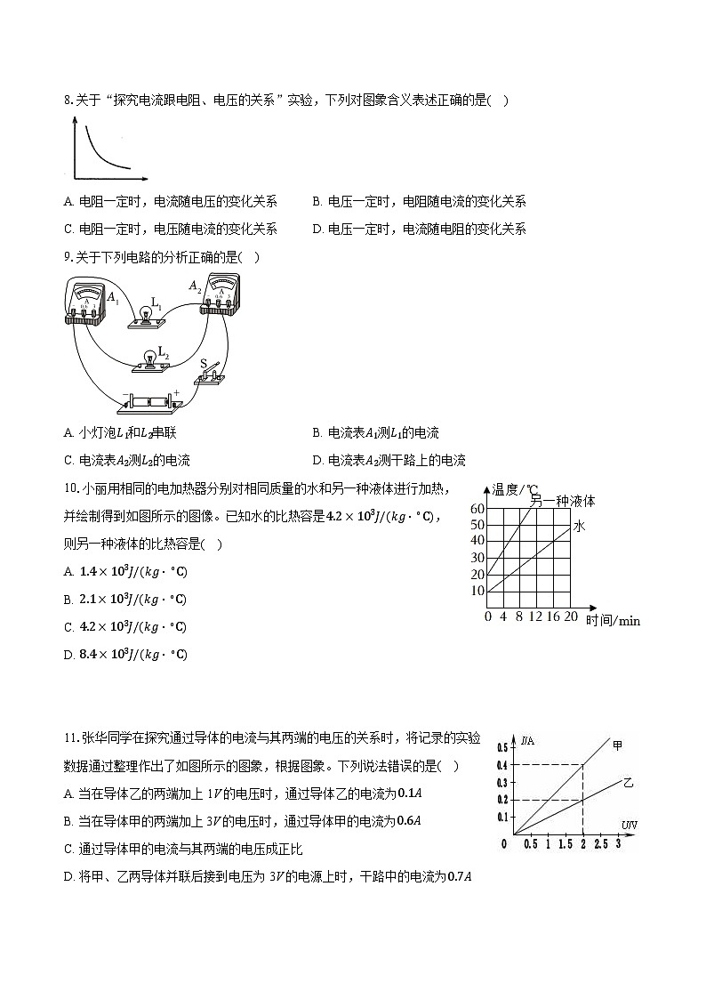 2025-2026学年山东省德州市禹城市九年级（上）期中物理试卷（含答案+解析）第3页