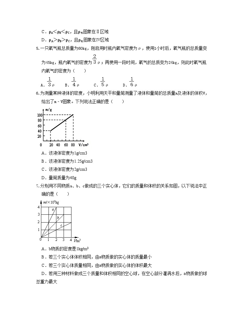 人教版八年级物理上册单元练习卷·单元06  质量与密度【过关测试】（原卷版）第2页