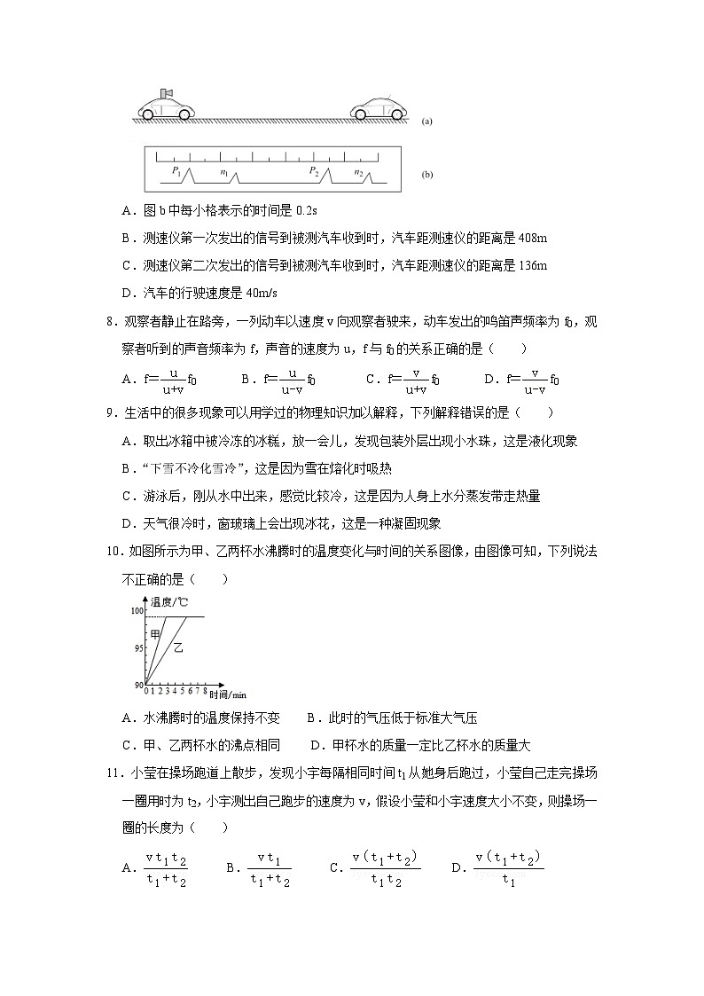 八年级上册物理学霸赛考卷02（原卷版）第3页