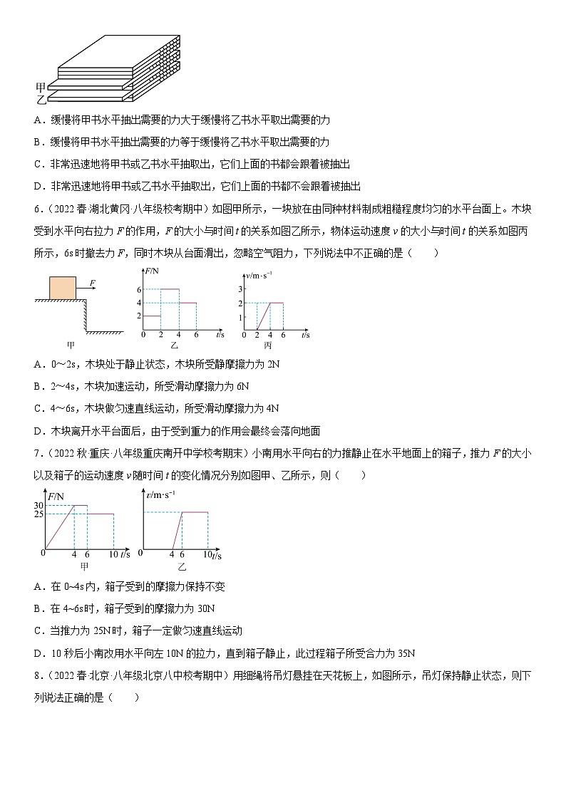 （人教版）八年级物理下册期末复习专题训练  牛一、摩擦力与二力平衡综合问题必刷题（含详解）第2页