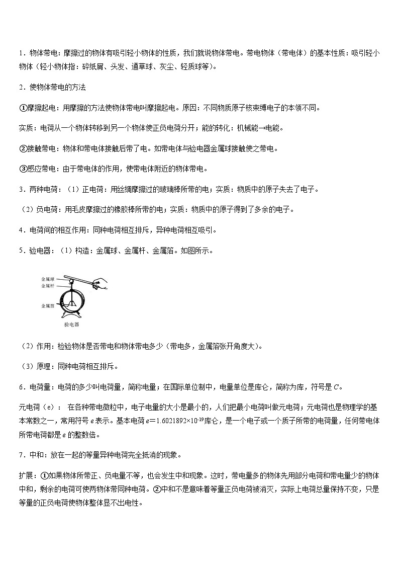 中考物理二轮复习考点题型归纳与变式演练专题15 电流和电路（解析版）第2页