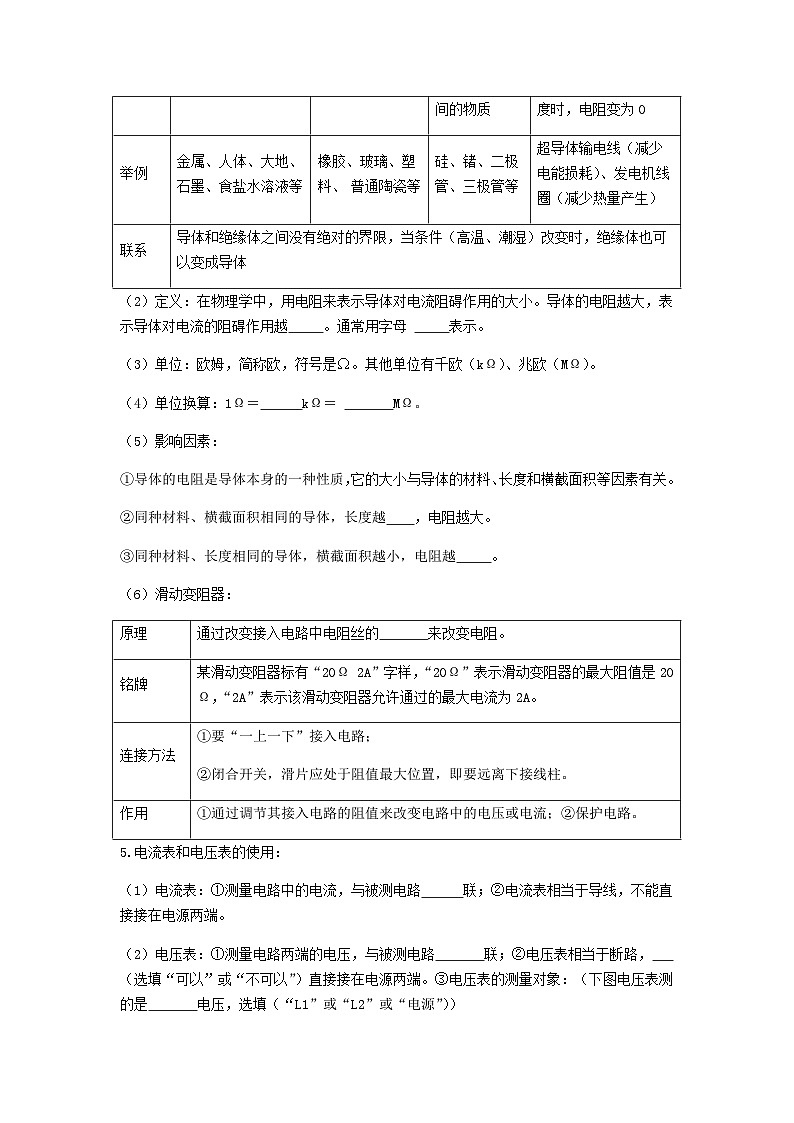 中考物理三轮复习专题冲刺练习——电学基础知识（含答案）第2页