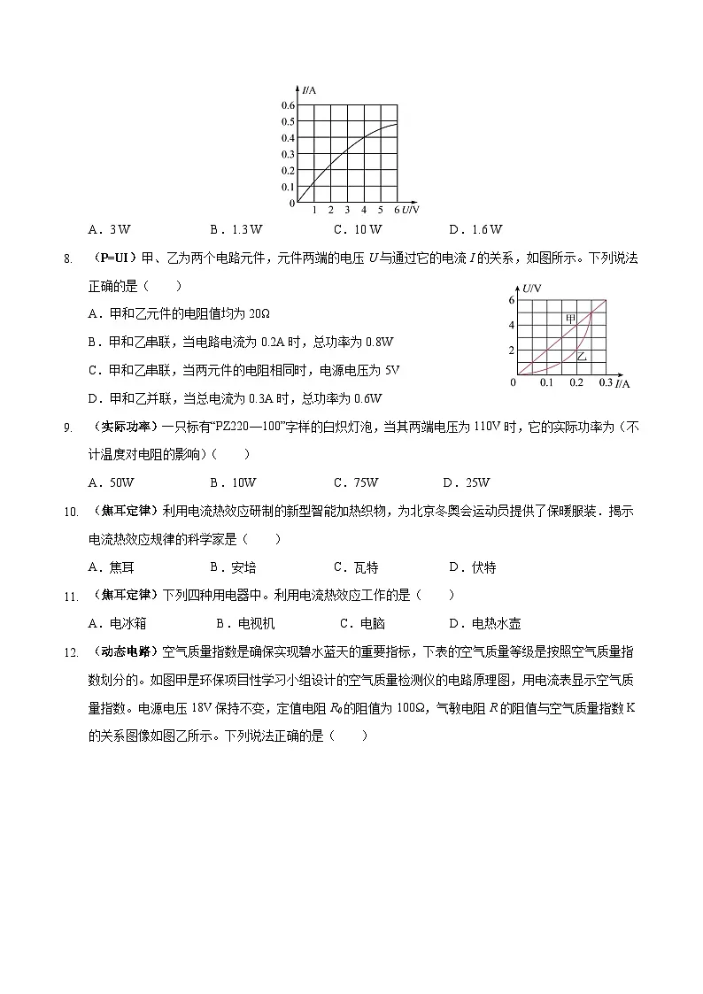 中考物理二轮复习高频考点训练专题17 电功和电功率（原卷版）第2页
