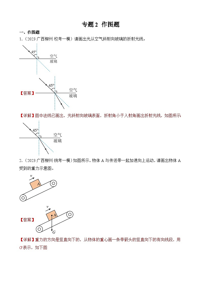 中考物理三轮冲刺易错题精练专题2 作图题（解析版）第1页
