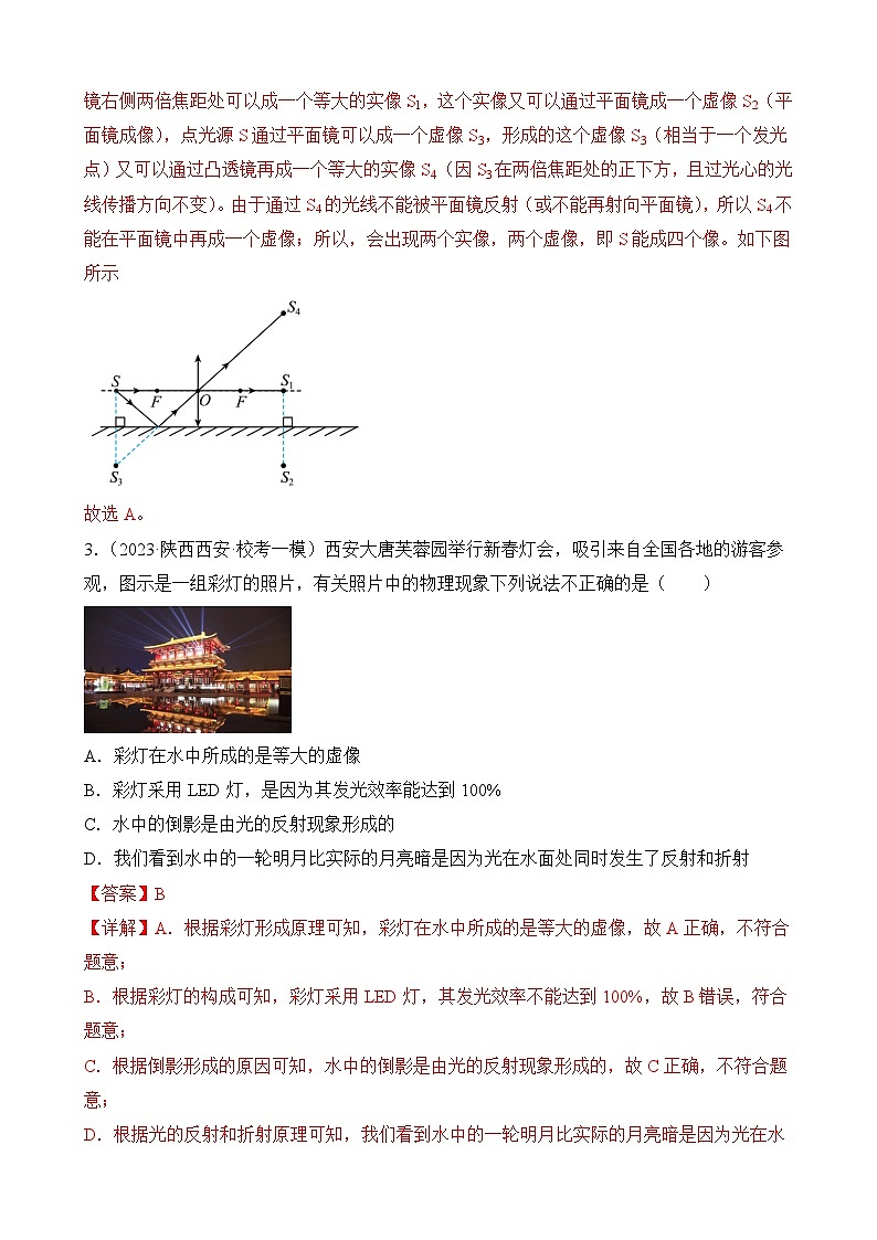 中考物理三轮冲刺易错题精练专题8 光学选择题（解析版）第2页