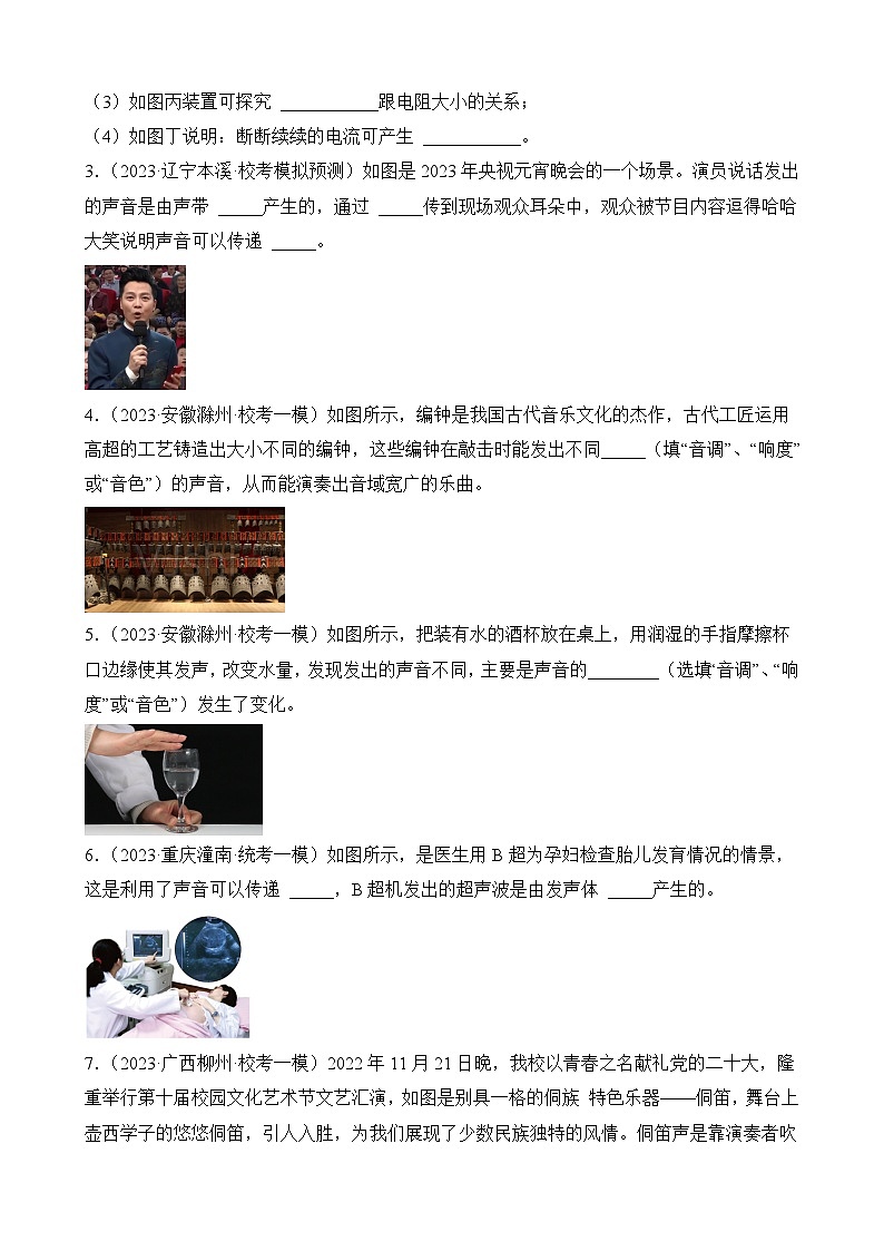 中考物理三轮冲刺易错题精练专题14 声学填空题（原卷版）第2页