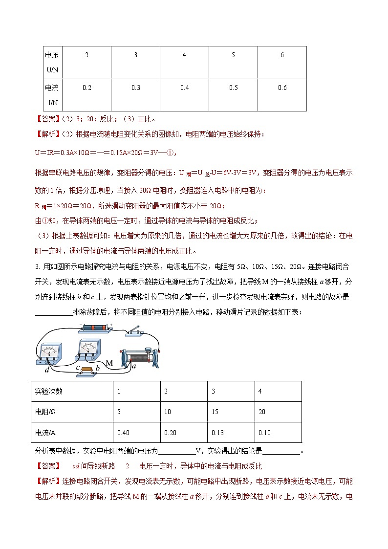 中考物理二轮复习压轴题精练专题17 探究导体的电阻与电流电压关系的实验问题（解析版） 第3页