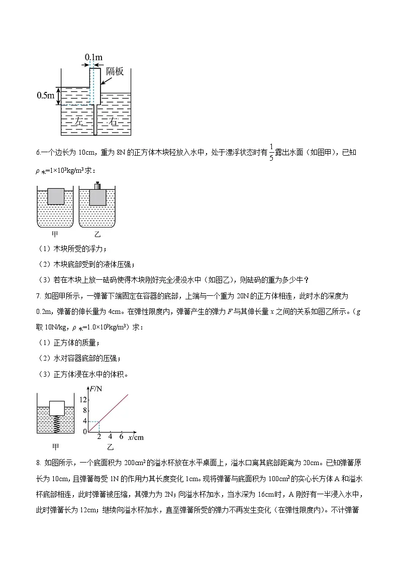 中考物理二轮复习压轴题精练专题21 综合应用题里的压强与浮力综合计算问题（原卷版） 第3页