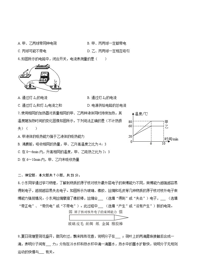 2025-2026学年广东省惠州市大亚湾部分学校联考九年级（上）期中物理试卷-自定义类型第2页