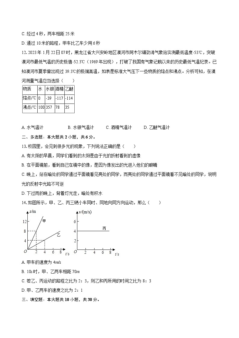 2025-2026学年黑龙江省七台河市新兴区九年级（上）期中物理试卷-自定义类型第3页