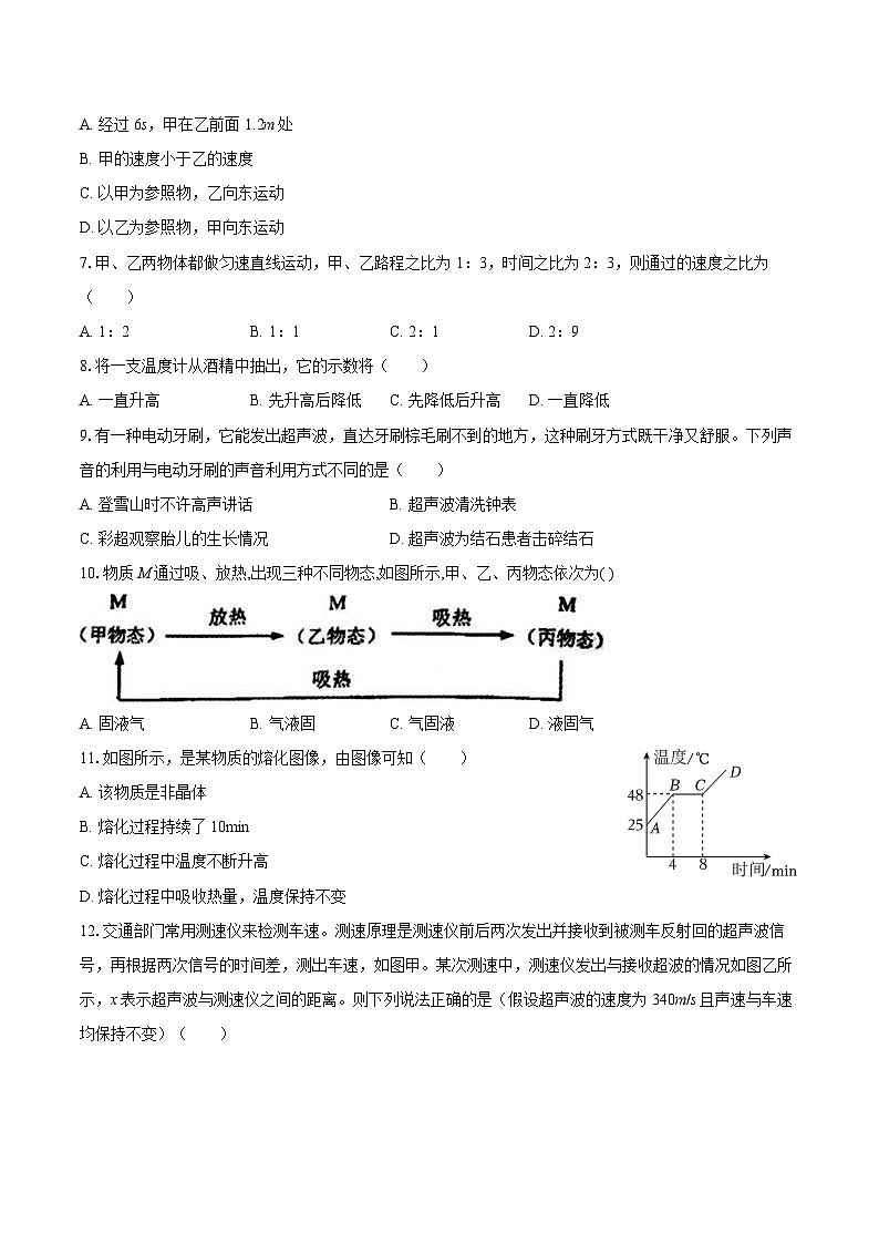 2025-2026学年湖南省衡阳市衡山县前山片联考八年级（上）期中物理试卷-自定义类型第2页