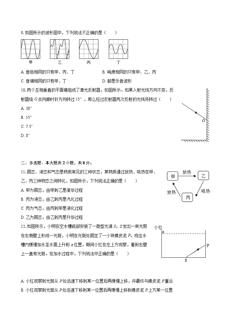 2025-2026学年四川省南充市嘉陵一中八年级（上）期中物理试卷-自定义类型第3页