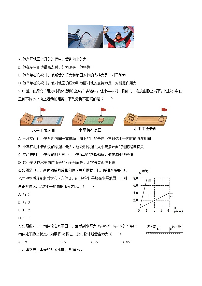 2024-2025学年广东省佛山市南海区桂城街道平洲二中八年级（下）月考物理试卷（4月份）-自定义类型第2页