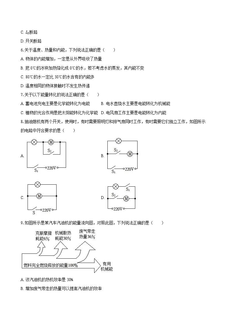 2025-2026学年湖南省邵阳市邵阳县九年级（上）期中物理试卷-自定义类型第2页