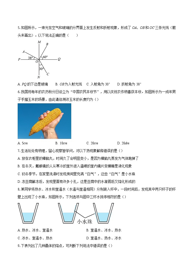 2025-2026学年江苏省南京师范大学附属中学江宁分校八年级（上）12月月考物理试卷-自定义类型第2页