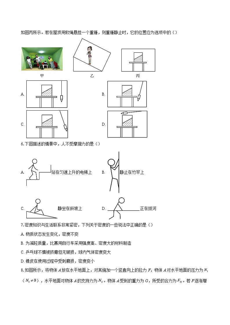 江苏省扬州市邗江区梅苑双语学校2024-2025学年八年级下学期第二次物理月考试卷-自定义类型第2页