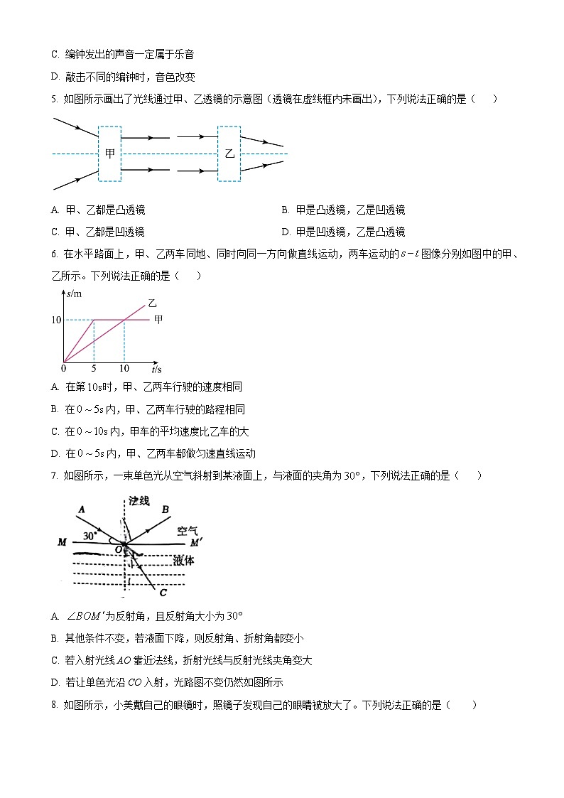 贵州省贵阳市贵阳十八中学2025-2026学年八年级上学期十二月月考 物理测试题第2页