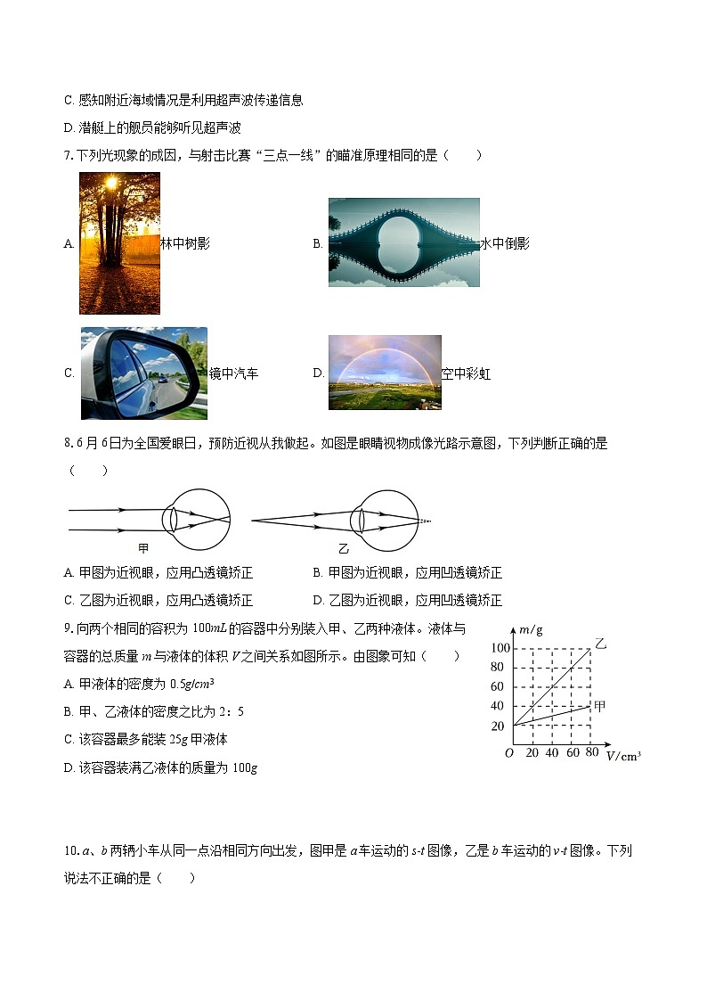 2025-2026学年黑龙江省大庆市杜尔伯特县八年级（上）期末物理试卷-自定义类型第2页
