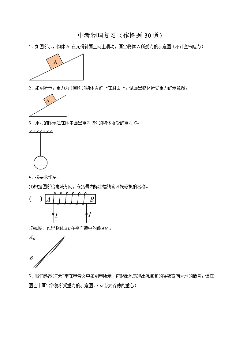 作图题30道（原卷版）第1页