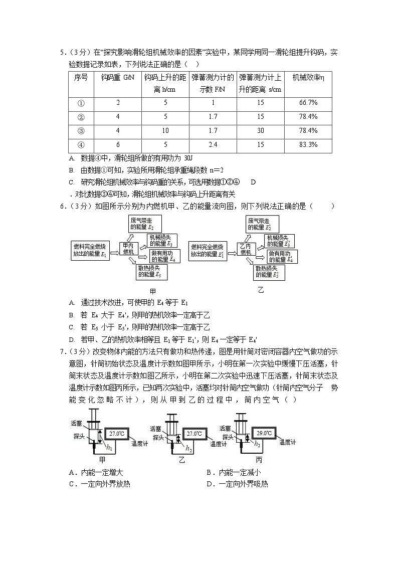 2021-2022学年广东省广州市越秀区九年级上学期期末物理试卷（含答案）第2页