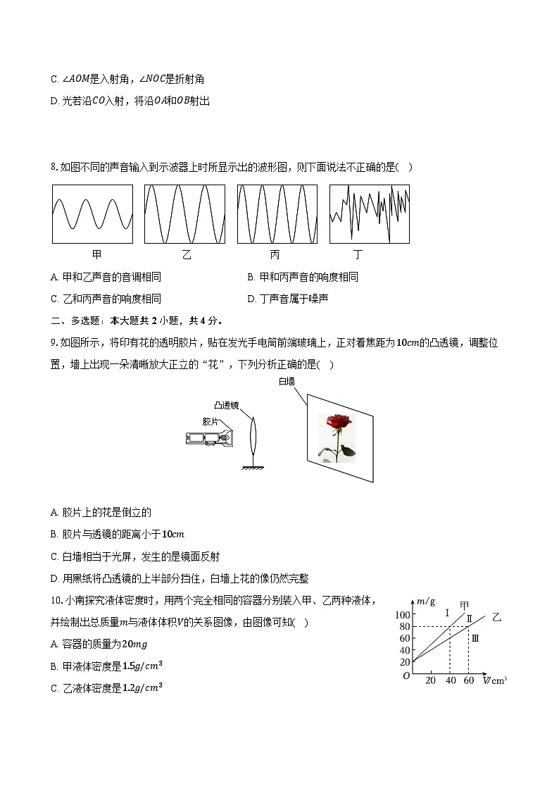 吉林省长春外国语学校2025-2026学年八年级（上）期末物理试卷第2页
