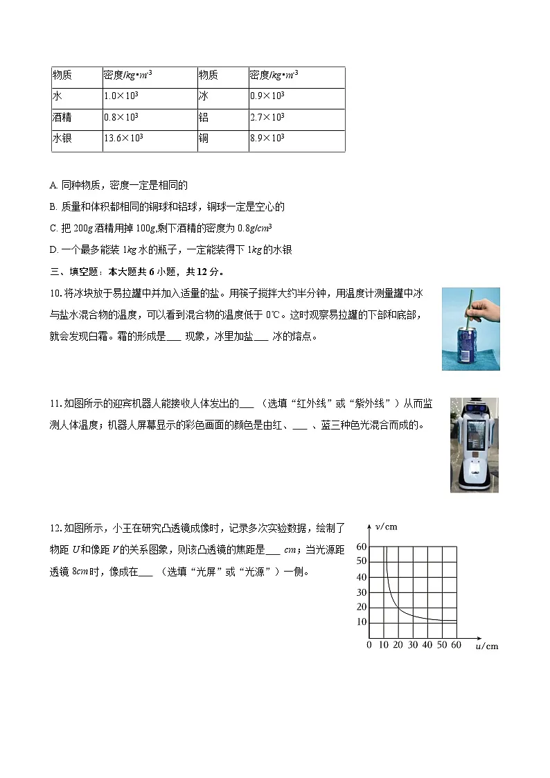 2025-2026学年辽宁省沈阳市浑南区八年级（上）期末物理试卷-自定义类型第3页